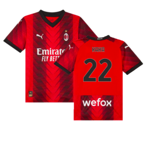 2023-2024 AC Milan Home Shirt (Kids) (Kaka 22)