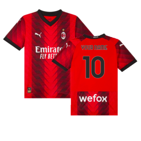 2023-2024 AC Milan Home Shirt (Kids) (Your Name)