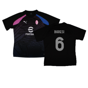 2023-2024 AC Milan Pre-Match Jersey (Black) (Baresi 6) 2023-2024 AC Milan Pre-Match Jersey (Black) (Baresi 6)
