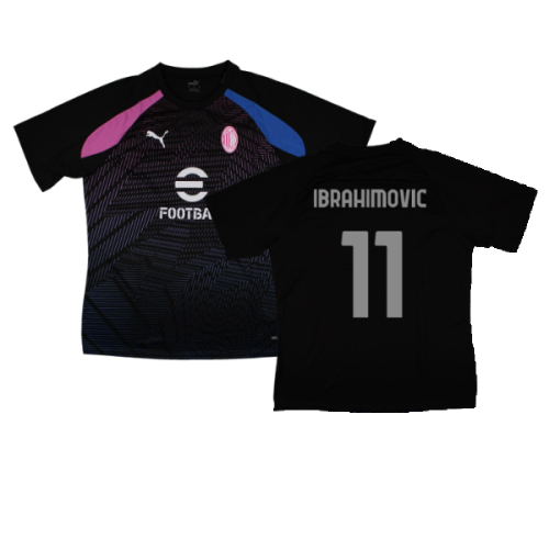 2023-2024 AC Milan Pre-Match Jersey (Black) (Ibrahimovic 11)