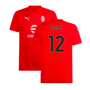 2023-2024 AC Milan Training Jersey (Red) (A Rebic 12)