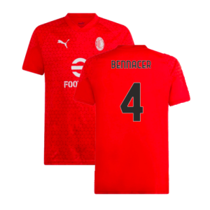 2023-2024 AC Milan Training Jersey (Red) (Bennacer 4)