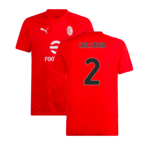 2023-2024 AC Milan Training Jersey (Red) (Calabria 2)