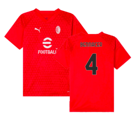 2023-2024 AC Milan Training Jersey (Red) - Kids (Bennacer 4)