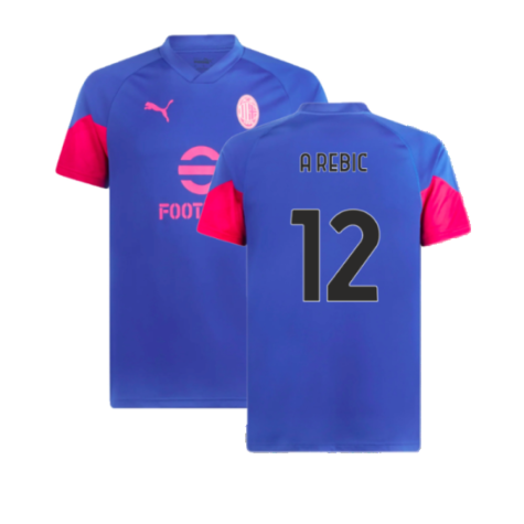 2023-2024 AC Milan Training Jersey (Royal Sapphire) (A Rebic 12)