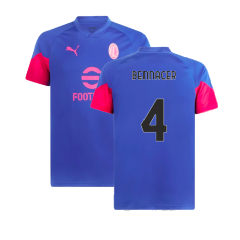 2023-2024 AC Milan Training Jersey (Royal Sapphire) (Bennacer 4)