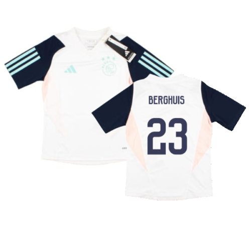 2023-2024 Ajax Training Jersey (White) - Kids (BERGHUIS 23)