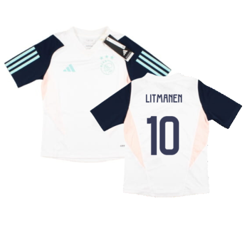 2023-2024 Ajax Training Jersey (White) - Kids (LITMANEN 10)