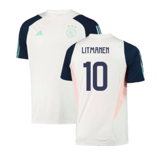 2023-2024 Ajax Training Jersey (White) (LITMANEN 10)