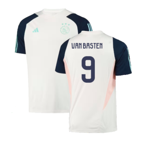 2023-2024 Ajax Training Jersey (White) (VAN BASTEN 9)