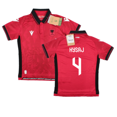 2023-2024 Albania Home Authentic Shirt (Kids) (Hysaj 4)