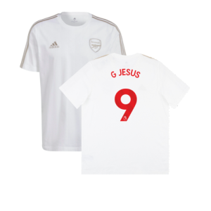 2023-2024 Arsenal DNA Tee (White) (G Jesus 9)