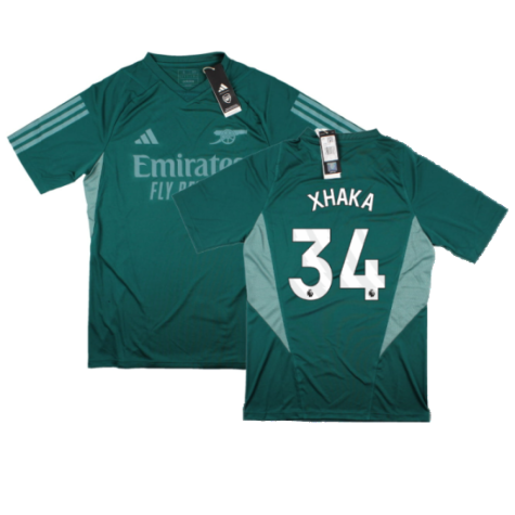 2023-2024 Arsenal EU Training Jersey (Rich Green) (Xhaka 34)