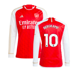 2023-2024 Arsenal Long Sleeve Home Shirt (Bergkamp 10)