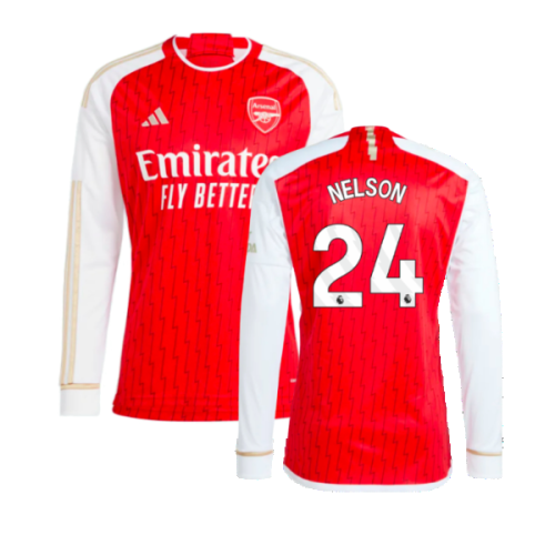 2023-2024 Arsenal Long Sleeve Home Shirt (Nelson 24)