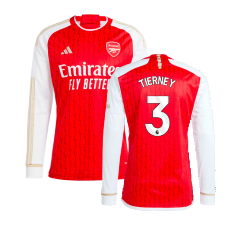 2023-2024 Arsenal Long Sleeve Home Shirt (Tierney 3)