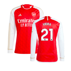 2023-2024 Arsenal Long Sleeve Home Shirt (Vieira 21)