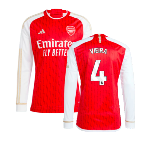 2023-2024 Arsenal Long Sleeve Home Shirt (Vieira 4)