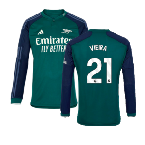 2023-2024 Arsenal Long Sleeve Third Shirt (Vieira 21)