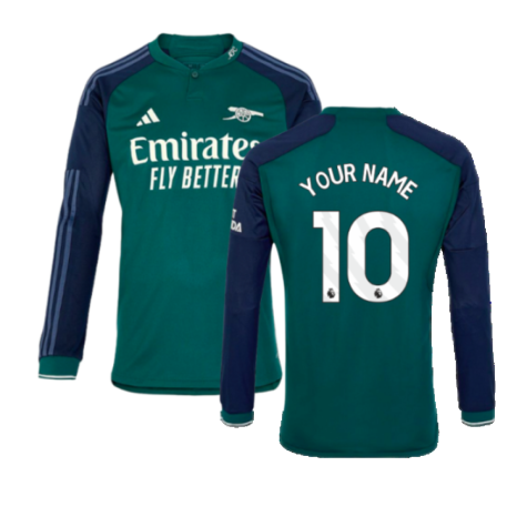 2023-2024 Arsenal Long Sleeve Third Shirt (Your Name)