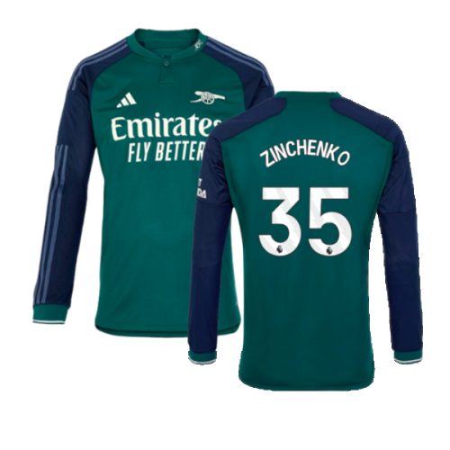 2023-2024 Arsenal Long Sleeve Third Shirt (Zinchenko 35)