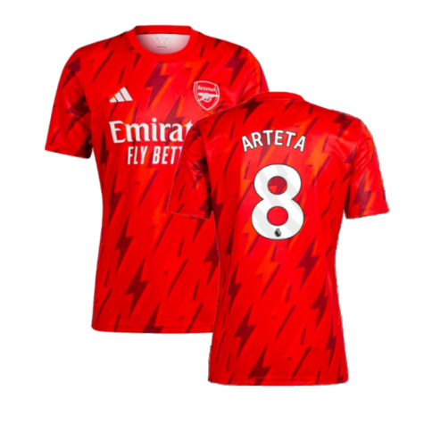 2023-2024 Arsenal Pre-Match Shirt (Red) (Arteta 8)