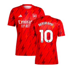 2023-2024 Arsenal Pre-Match Shirt (Red) (Bergkamp 10)