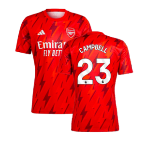 2023-2024 Arsenal Pre-Match Shirt (Red) (Campbell 23)