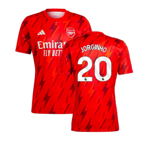 2023-2024 Arsenal Pre-Match Shirt (Red) (Jorginho 20)