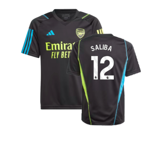 2023-2024 Arsenal Training Jersey (Black) - Kids (Saliba 2)