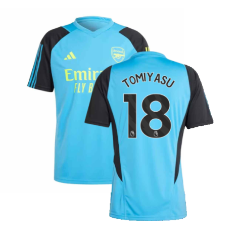 2023-2024 Arsenal Training Jersey (Pulse Blue) (Tomiyasu 18)