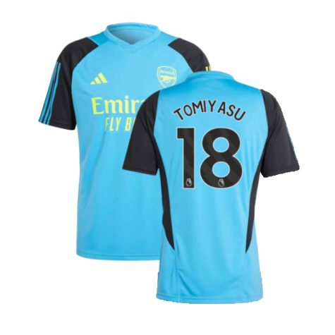 2023-2024 Arsenal Training Jersey (Pulse Blue) (Tomiyasu 18)