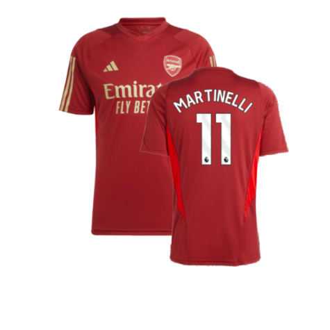 2023-2024 Arsenal Training Jersey (Red) (Martinelli 11)