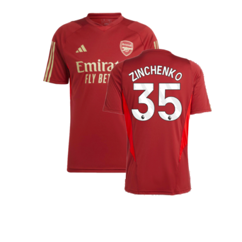 2023-2024 Arsenal Training Jersey (Red) (Zinchenko 35)