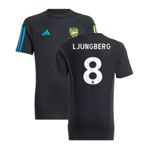 2023-2024 Arsenal Training Tee (Black) - Kids (Ljungberg 8)