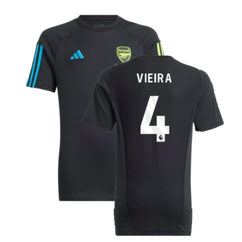 2023-2024 Arsenal Training Tee (Black) - Kids (Vieira 4)