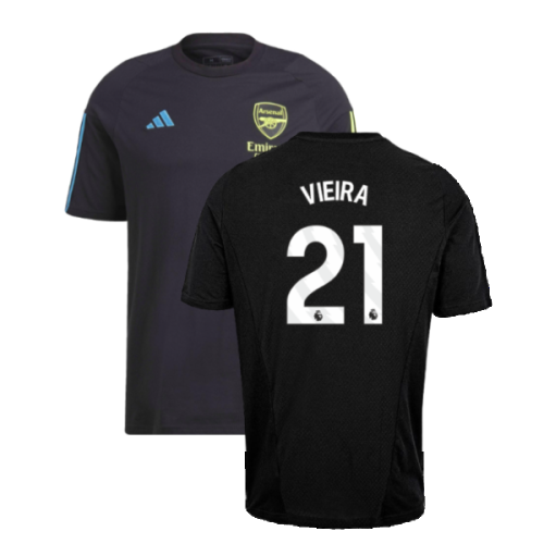 2023-2024 Arsenal Training Tee (Black) (Vieira 21)