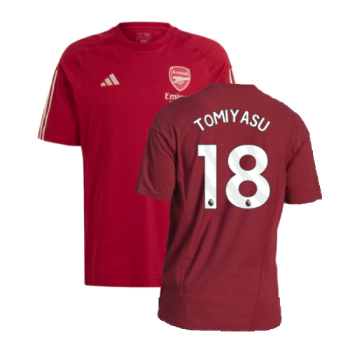 2023-2024 Arsenal Training Tee (Red) (Tomiyasu 18)