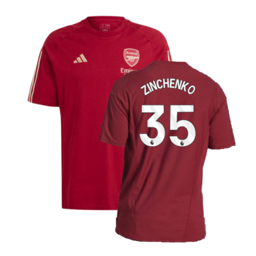 2023-2024 Arsenal Training Tee (Red) (Zinchenko 35)