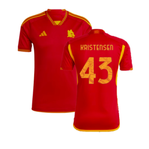 2023-2024 AS Roma Home Shirt (KRISTENSEN 43)