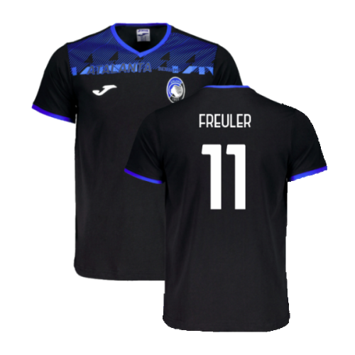 2023-2024 Atalanta Free Time T-Shirt (Black) (Freuler 11)