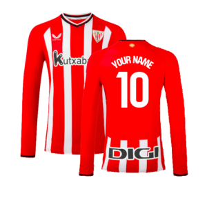 2023-2024 Athletic Bilbao Long Sleeve Home Shirt (Your Name)