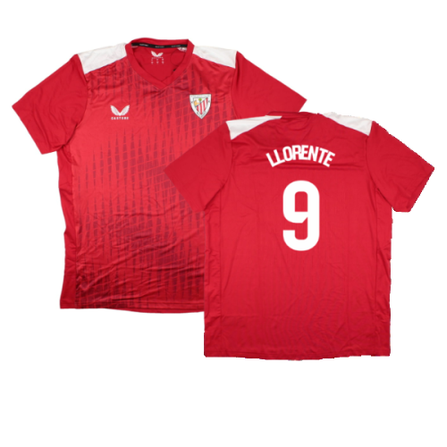 2023-2024 Athletic Bilbao Matchday Home T-Shirt (Red) (Llorente 9)