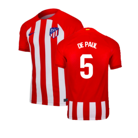 2023-2024 Atletico Madrid Home Shirt (De Paul 5)