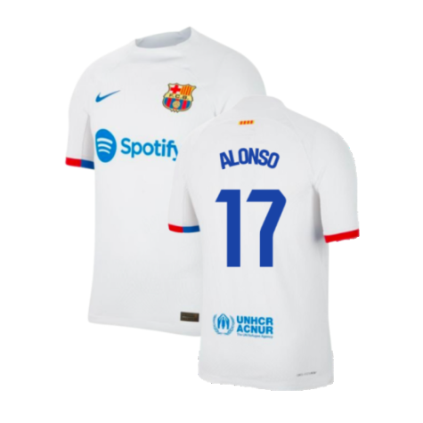 2023-2024 Barcelona Away Authentic Away Shirt (Alonso 17)