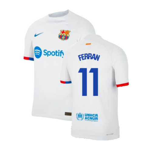 2023-2024 Barcelona Away Authentic Away Shirt (Ferran 11)