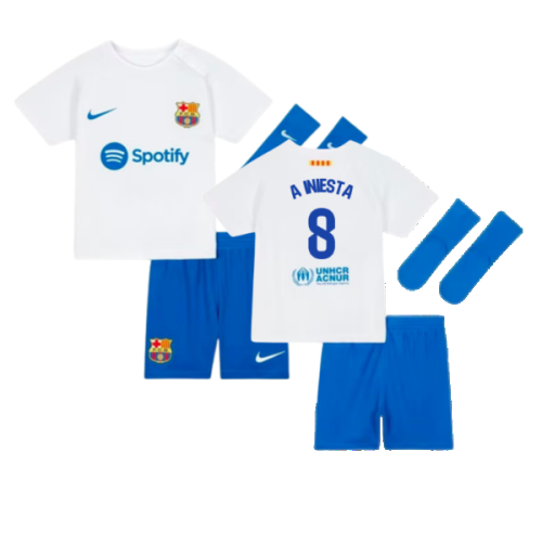 2023-2024 Barcelona Away Baby Kit (A Iniesta 8)