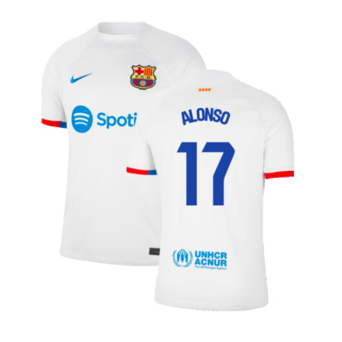 2023-2024 Barcelona Away Shirt (Alonso 17)