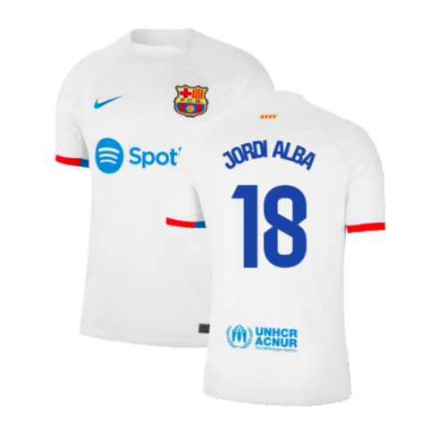 2023-2024 Barcelona Away Shirt (Jordi Alba 18)