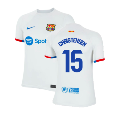 2023-2024 Barcelona Away Shirt (Kids) (Christensen 15)